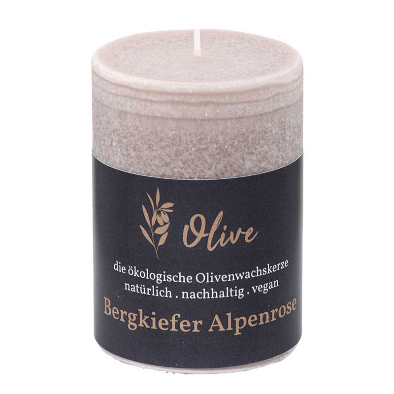 Bergkiefer - Alpenrose / Olivenwachs Duftkerze von Schulthess Kerzen