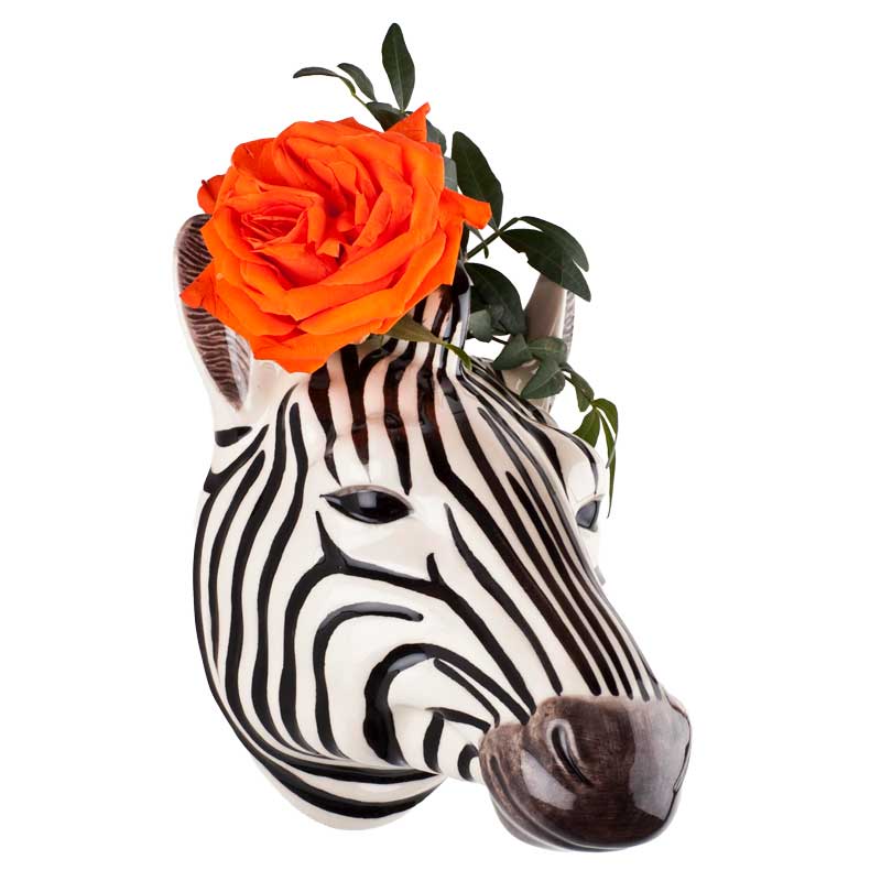 Zebra - die große Wandvase von Quail Ceramics