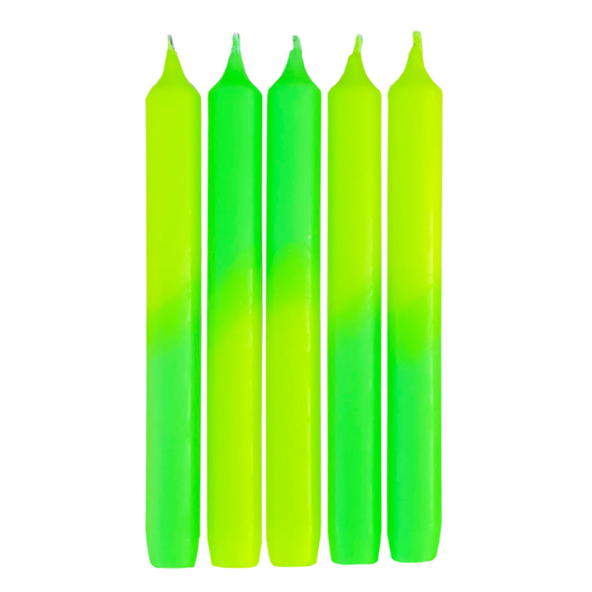 Engels Stabkerzen Set Neon / Farbe: Gelb - Grün 