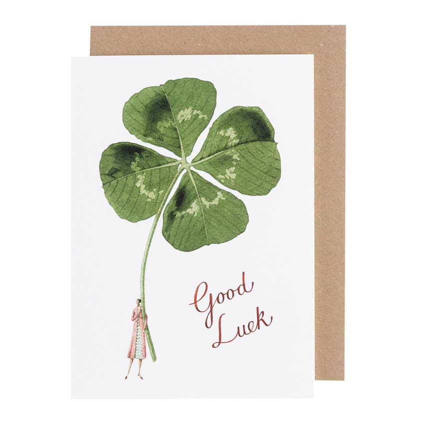 Grußkarte "GOOD LUCK - LADY" von Laura Stoddart
