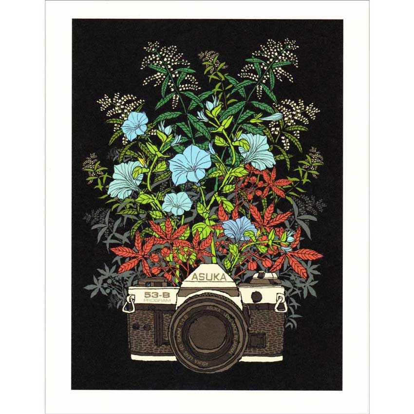 Grußkarte "FLORAL CAMERA" von Hester & Cook