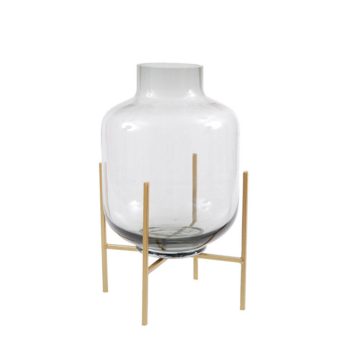 Glasvase Cielo small auf Metallständer -  von Miljögarden