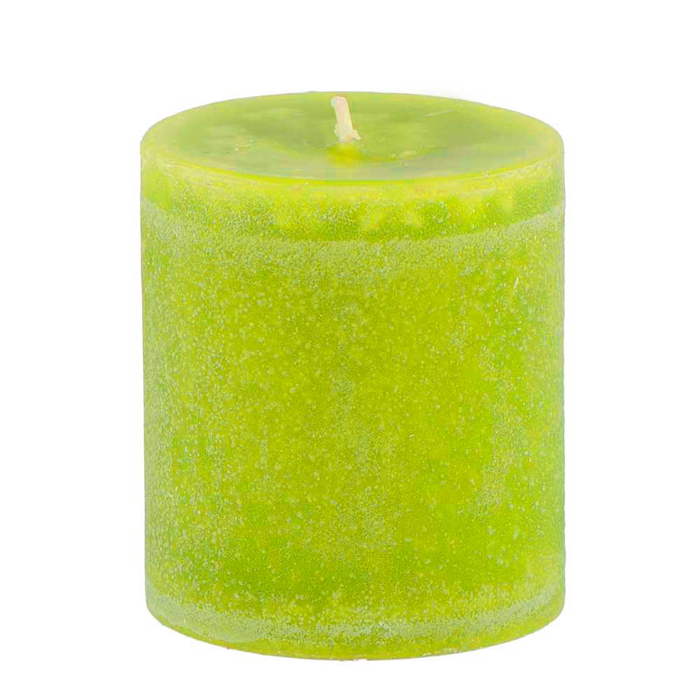 Schulthess Stumpenkerze ohne Duft - Farbe Limone