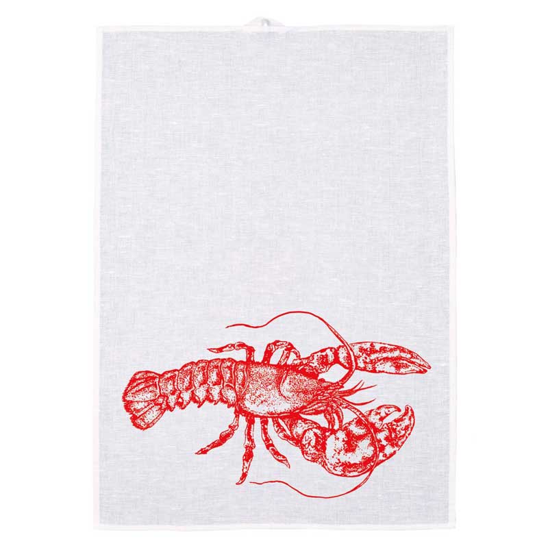 "Hummer in rot" - Geschirrtuch von Frohstoff