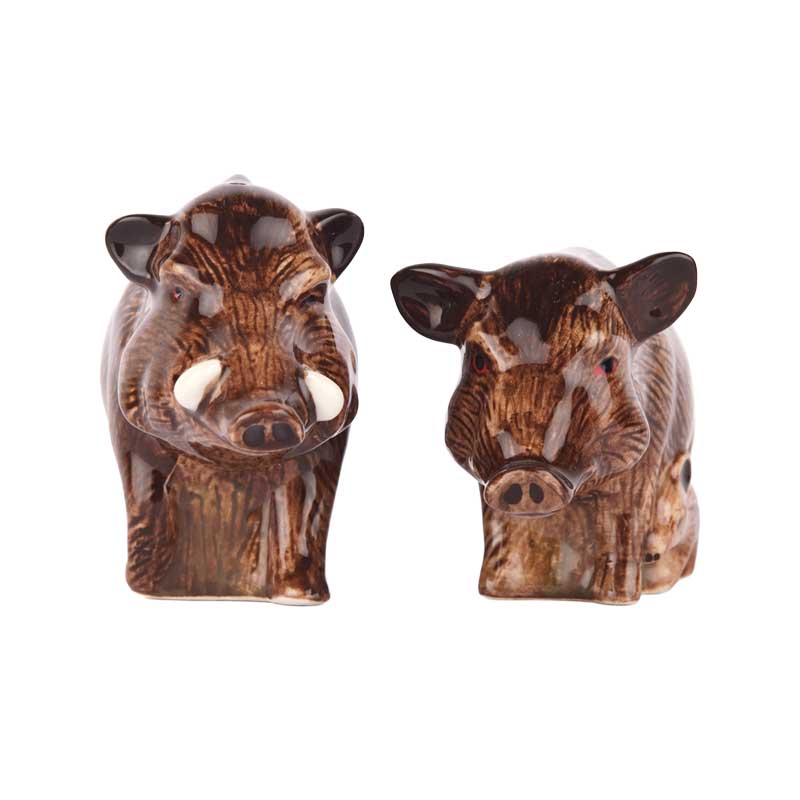 Wild Boar / Wildschein- die Salz und Pfeffer Streuer von Quail Ceramics