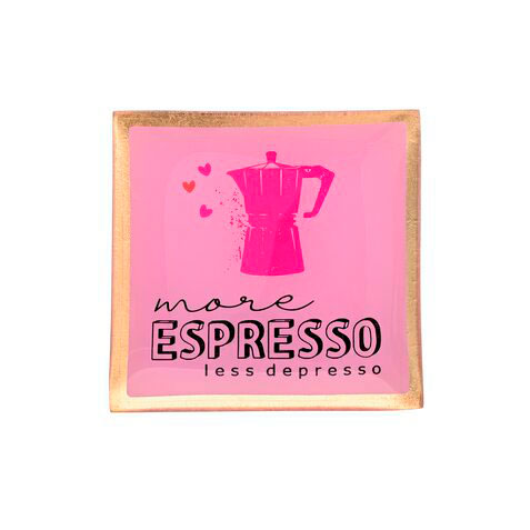 Love Plates - Glasteller "Espresso" von Gift Company 