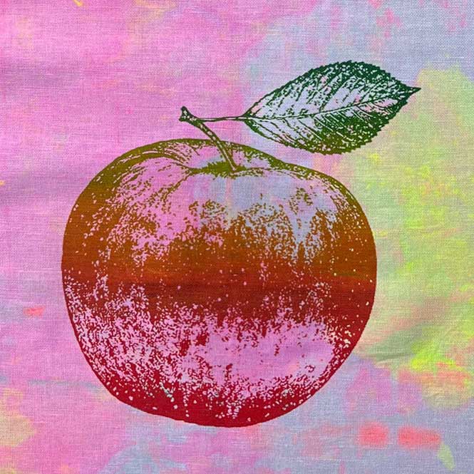 "Apfel" - Einzelstück – Unique Geschirrtuch von Frohstoff 