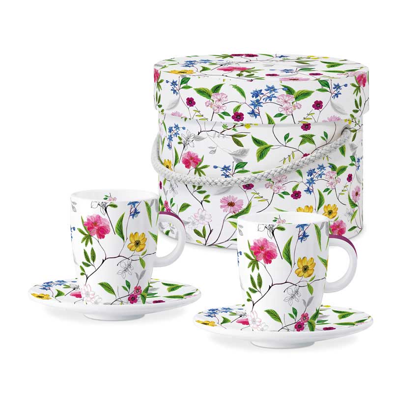 "Flower Power" - 2er Espresso Tassen Set von PPD