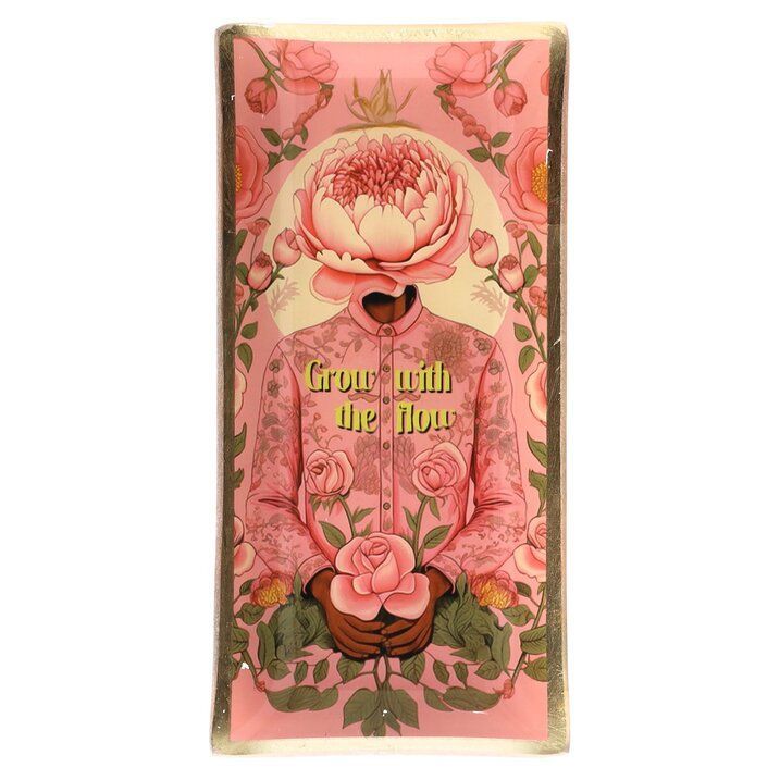 Love Plates - Glasteller "Grow with the flow" von Gift Company