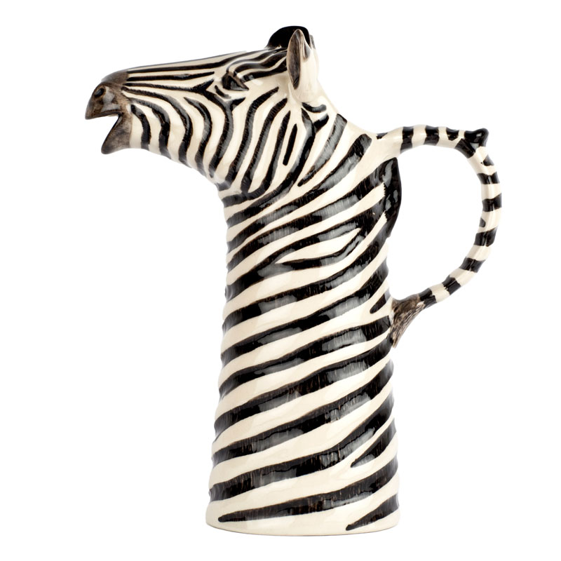 die große Zebra Wasserkaraffe von Quail Ceramics