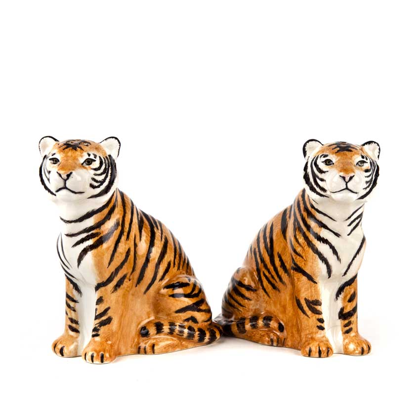 Tiger - die Salz und Pfeffer Streuer von Quail Ceramics 