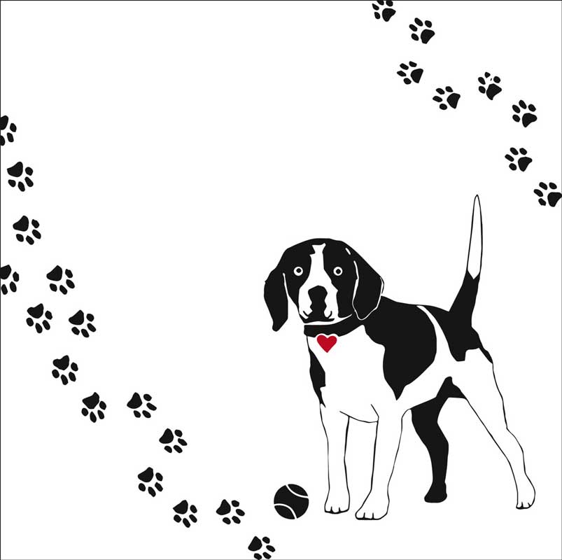  "Atelier Chiens", große Papierservietten von PPD