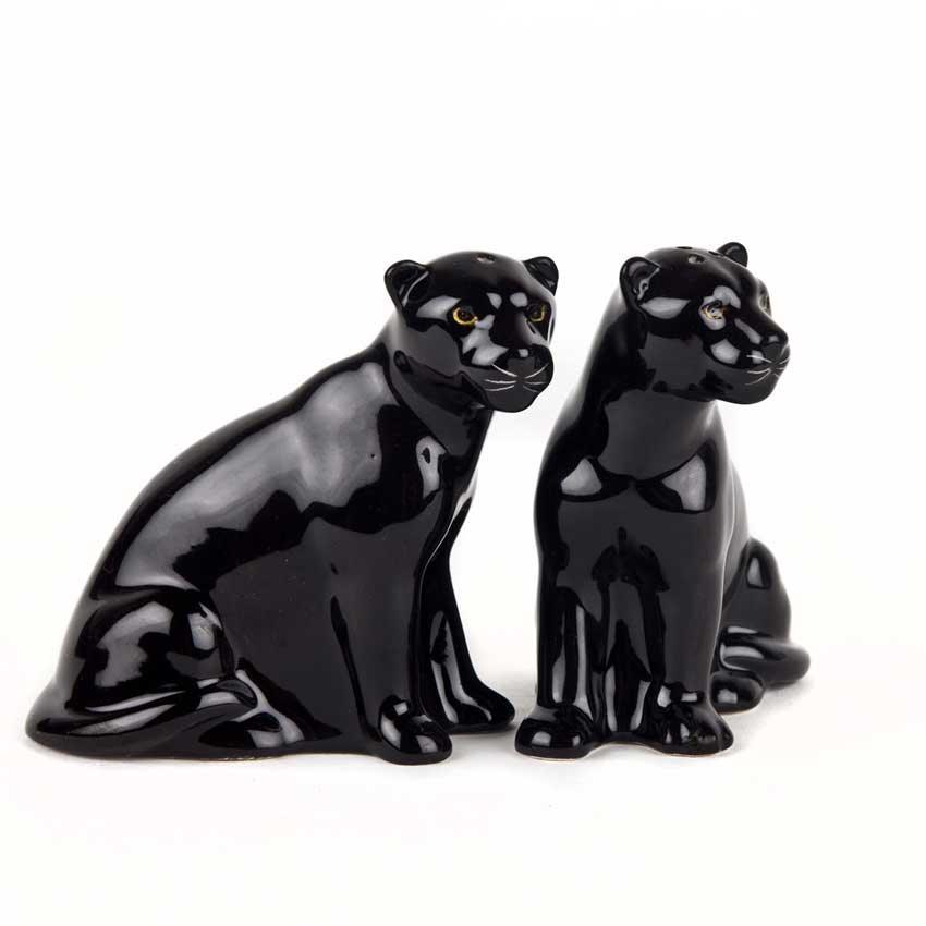 Panther - die Salz und Pfeffer Streuer von Quail Ceramics 