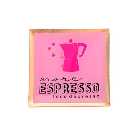 Love Plates - Glasteller "Espresso" von Gift Company