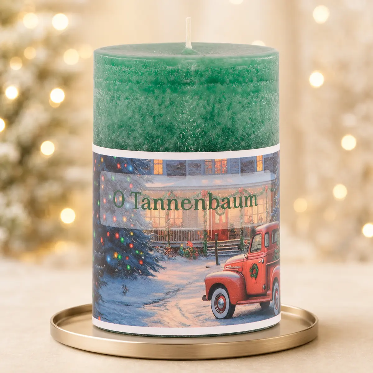 Schulthess Duftkerze O Tannenbaum aus der Nostalgie Collection mit nostalgischem Weihnachtsmotiv
