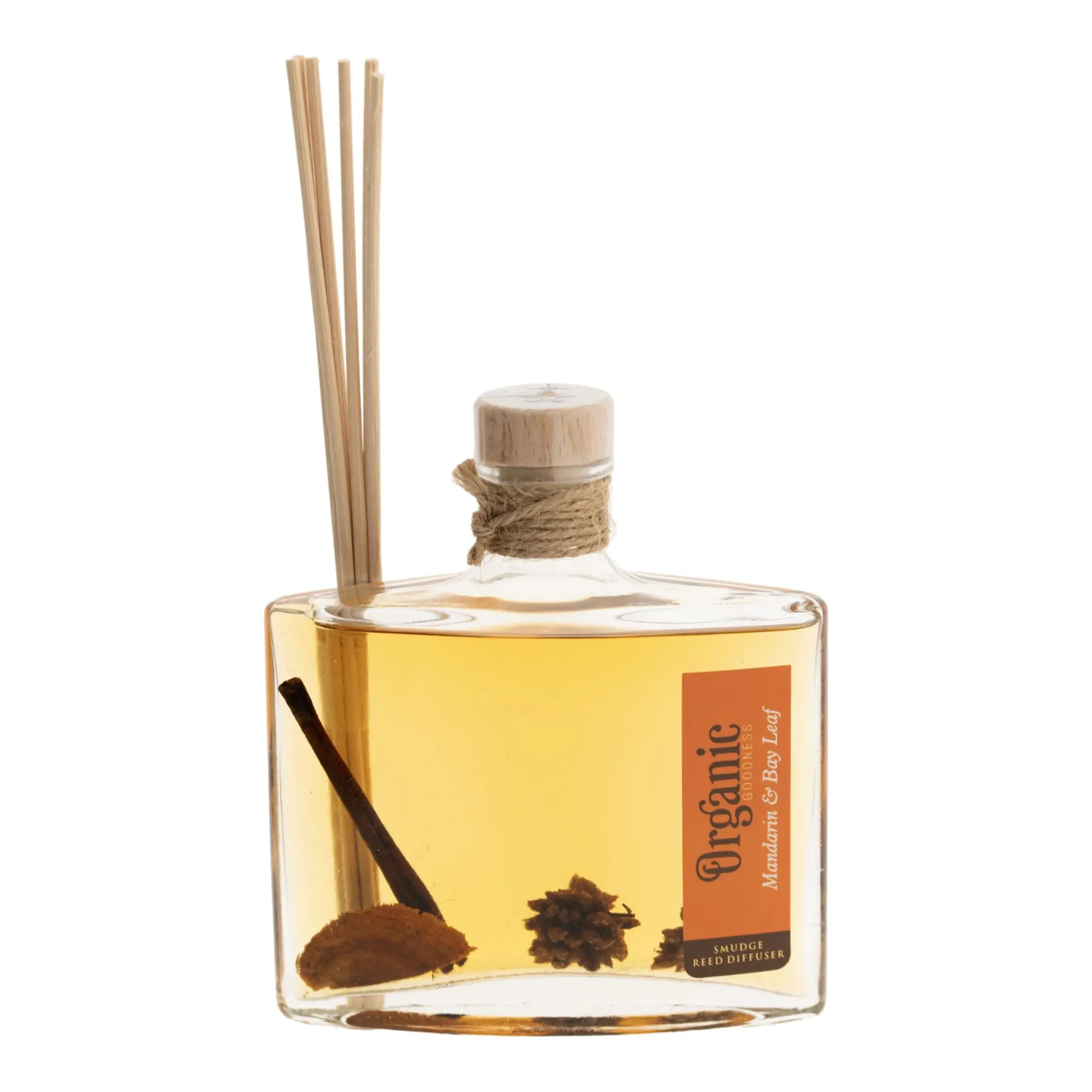 Organic Goodness Reed Diffuser Mandarin & Bay Leaf mit Duftstäbchen und natürlichen Duftbestandteilen.