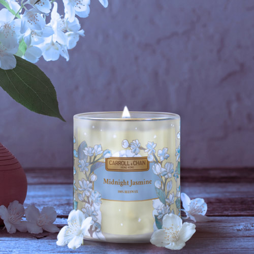Carroll & Chan Duftkerze Midnight Jasmine im Glas – edler Blumenduft aus 100 % Bienenwachs. Jetzt im Lebenswerte Duftkerzen SALE entdecken.