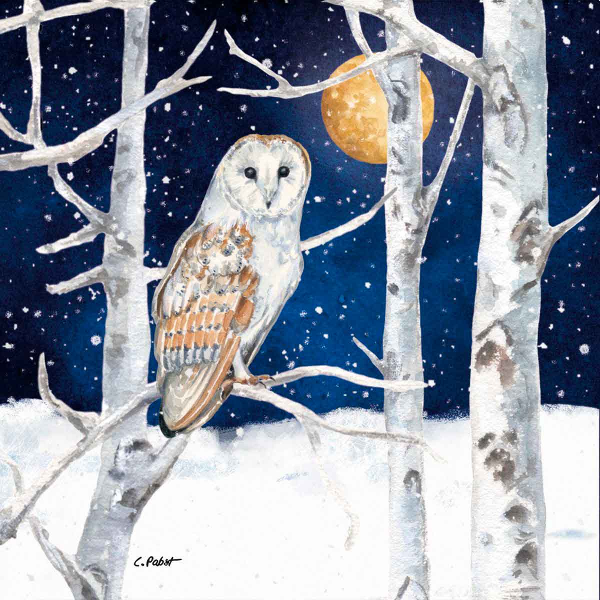 "Winter Owl", große Papierservietten von PPD