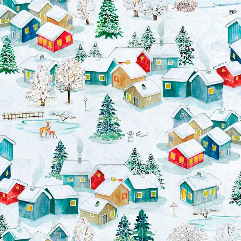 "Paesaggio d'inverno",  große Papierservietten von PPD