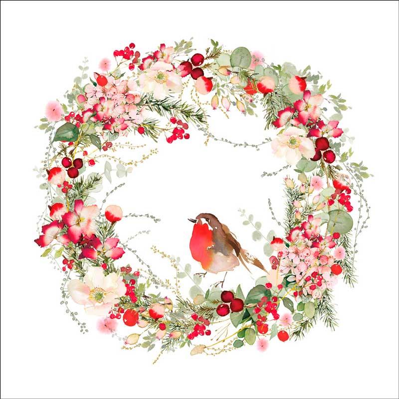 "Beautiful Christmas Wreath", große Papierservietten von PPD