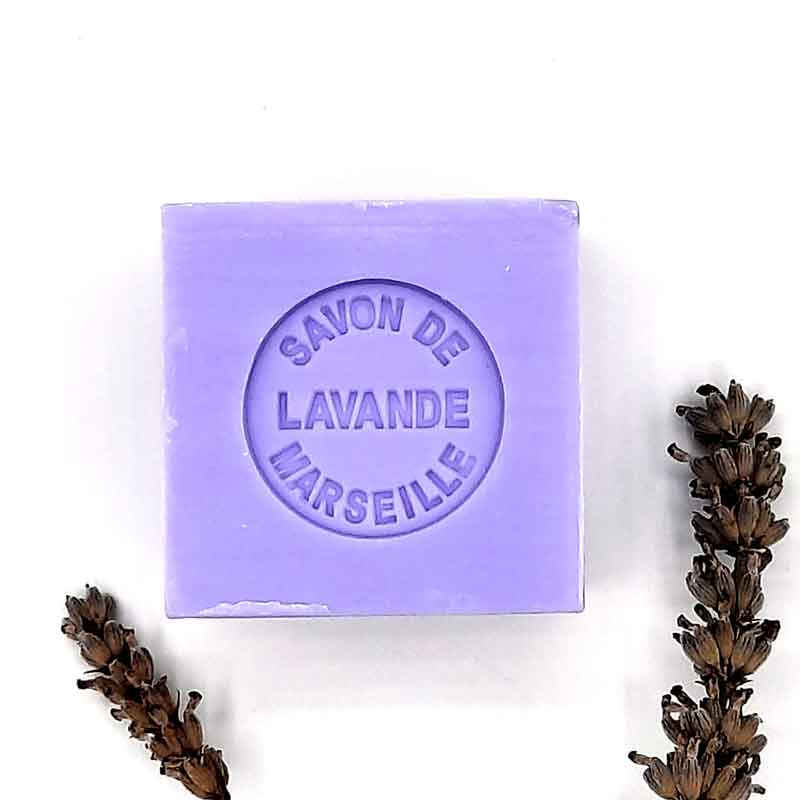 Lavendel  & Feige - 4 Würfelseifen von Senteurs de France
