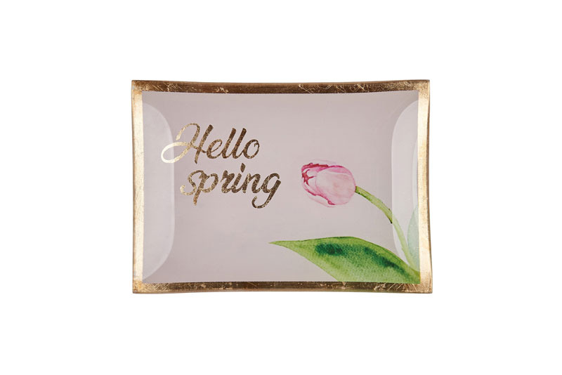 Love Plates - Glasteller "Hello Spring" von Gift Company