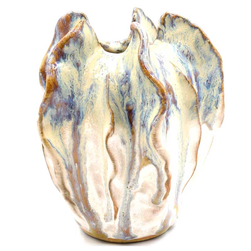 Große Vase "Lufa Milk/Purple" - von Floral Trading 