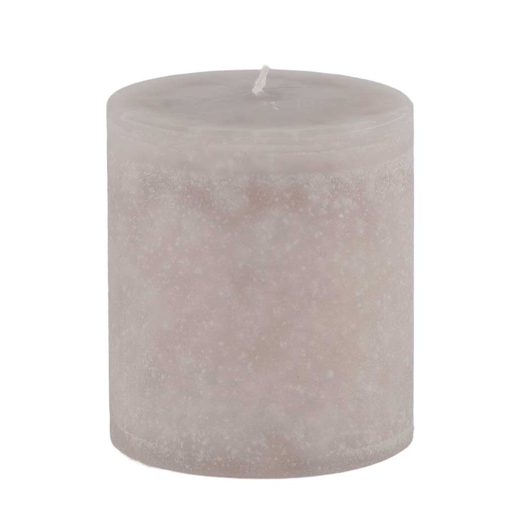 Schulthess Stumpenkerze ohne Duft - Farbe Braungrau hell