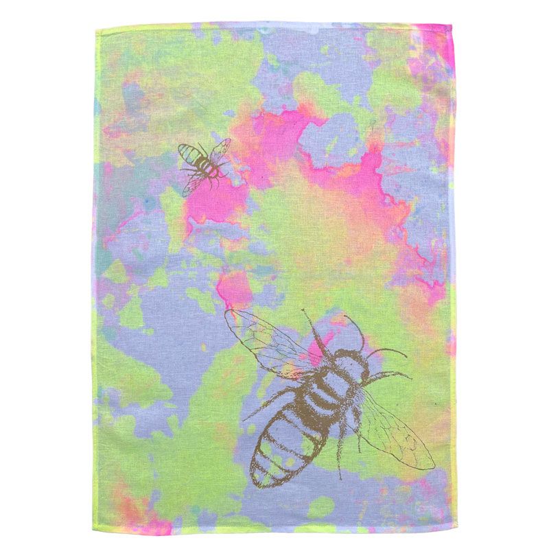 "Biene" - Einzelstück – Unique Geschirrtuch von Frohstoff