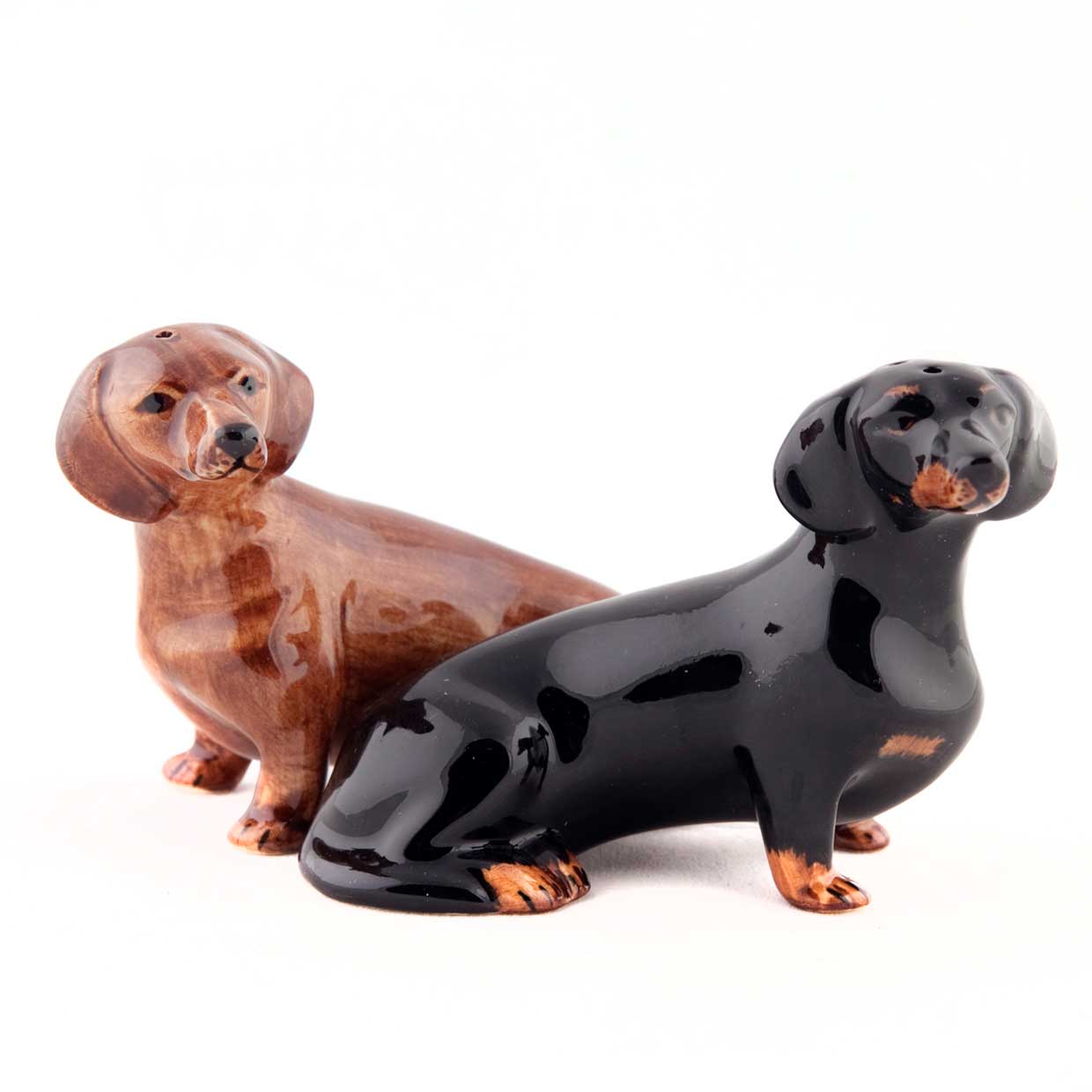 Dachshund / Dackel - die Salz und Pfeffer Streuer von Quail Ceramics