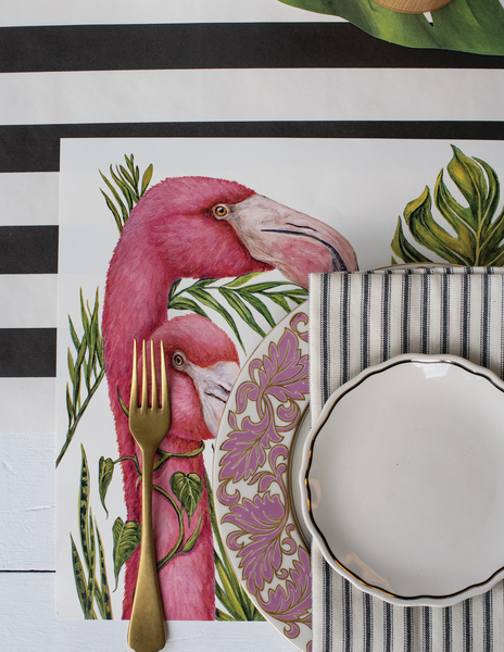 Placemats - Papier Tischsets "TROPICAL FLAMINGOS" von Hester & Cook 