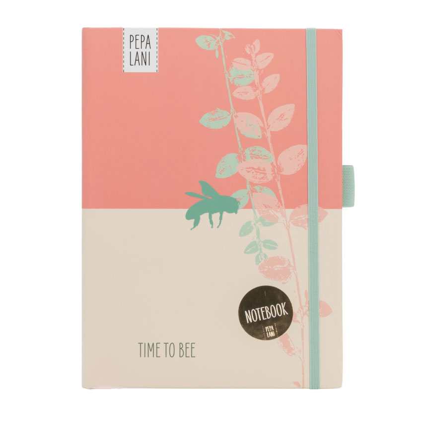 Notizbuch / Notebook "Time to Bee - Biene pink", Format DIN A5 von Pepa Lani®