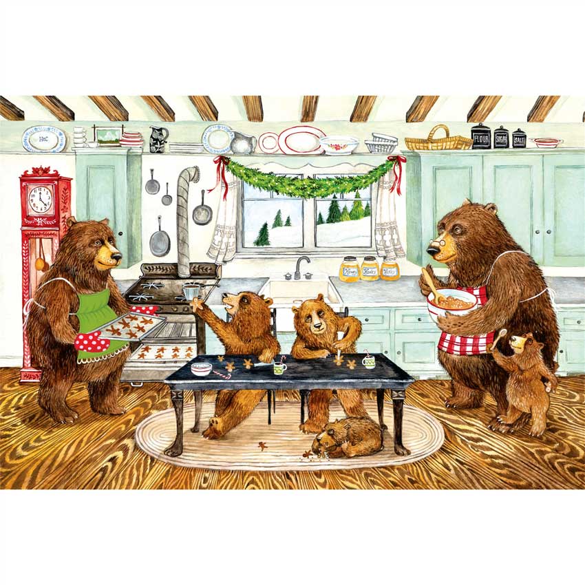 Placemats - Papier Tischsets "GINGERBREAD BEARS" von Hester & Cook 