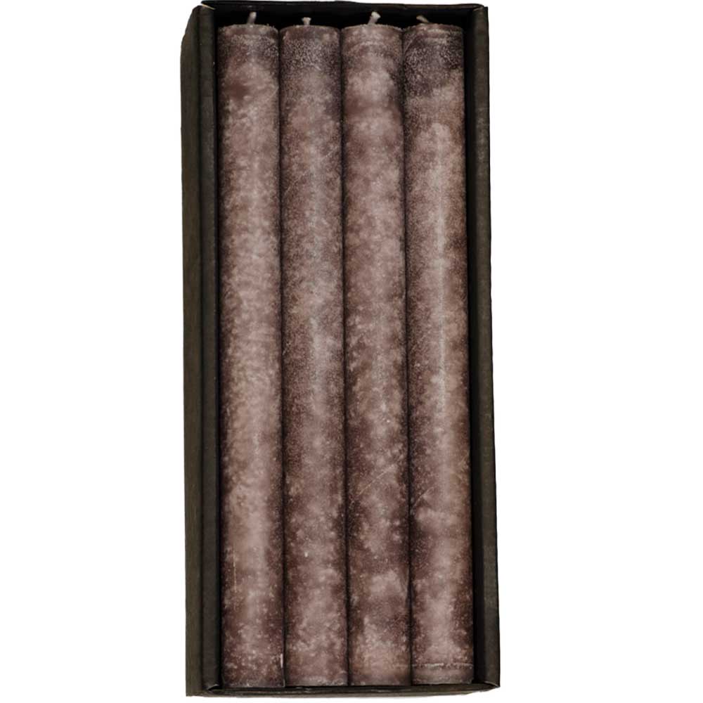 Schulthess Stabkerzen - Farbwelt Braungrau dunkel