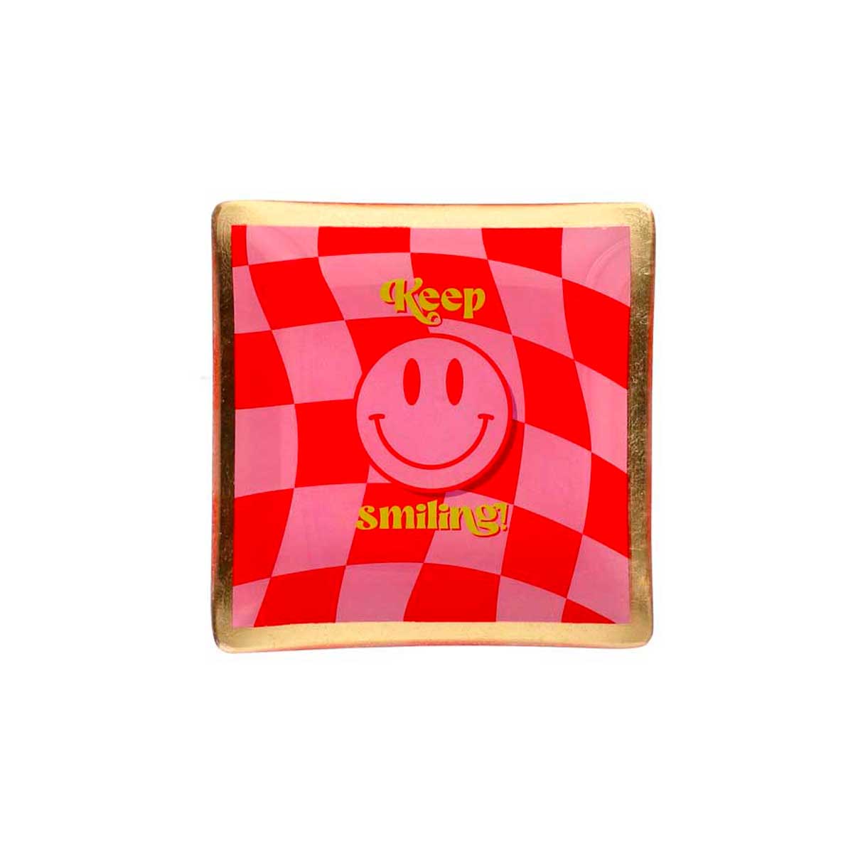 Love Plates - Glasteller "Keep smiling" von Gift Company