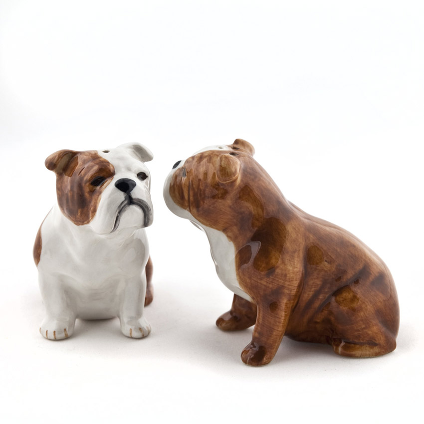 English Bulldog - die Salz und Pfeffer Streuer von Quail Ceramics