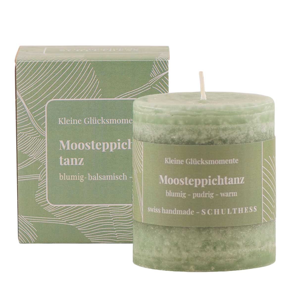 kleine Glücksmomente / Schulthess Duftkerze "Moosteppichtanz"