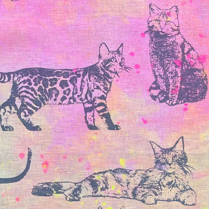  "Cat Family 1" - Einzelstück – Unique Geschirrtuch von Frohstoff  