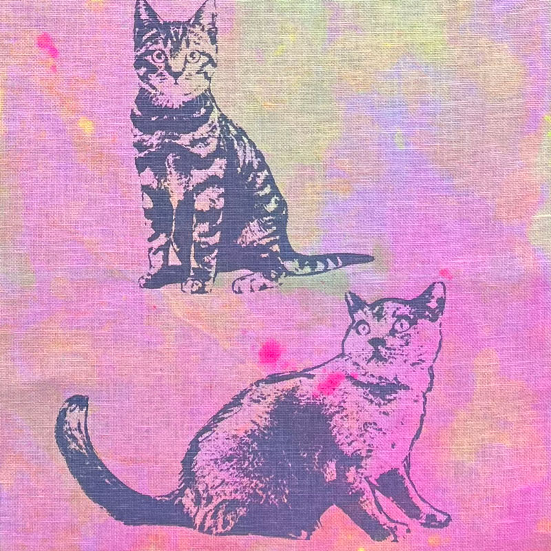  "Cat Family 2" - Einzelstück – Unique Geschirrtuch von Frohstoff 