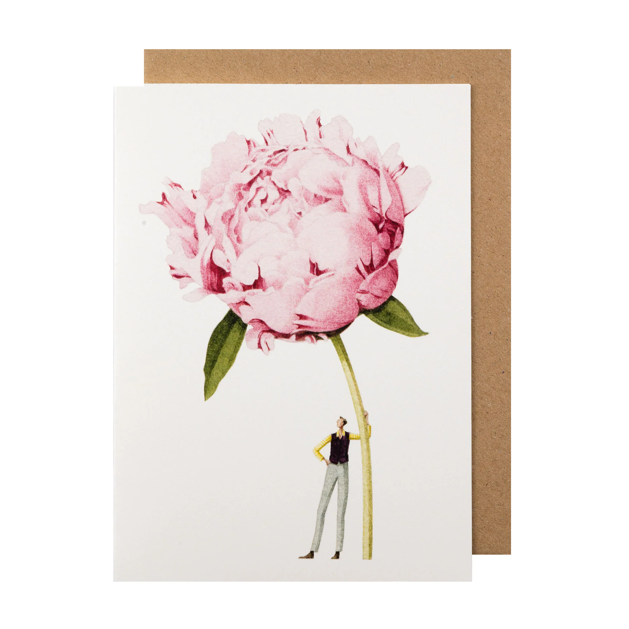 Grußkarte "PINK PEONY" von Laura Stoddart