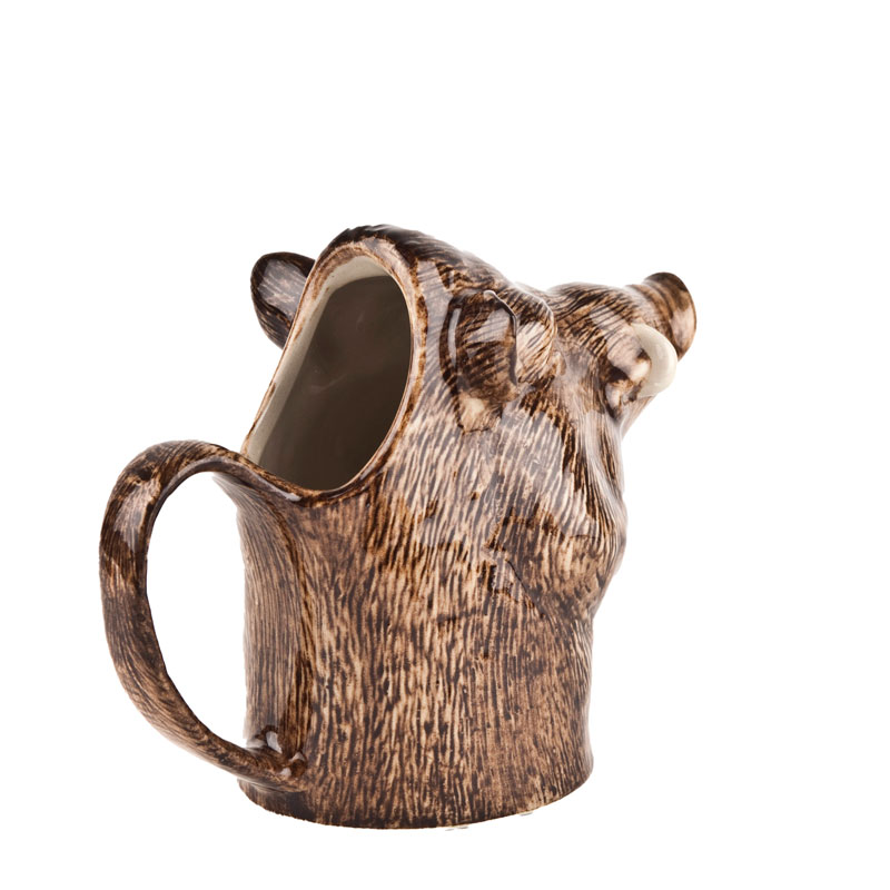 die große Wildschwein Wasserkaraffe von Quail Ceramics