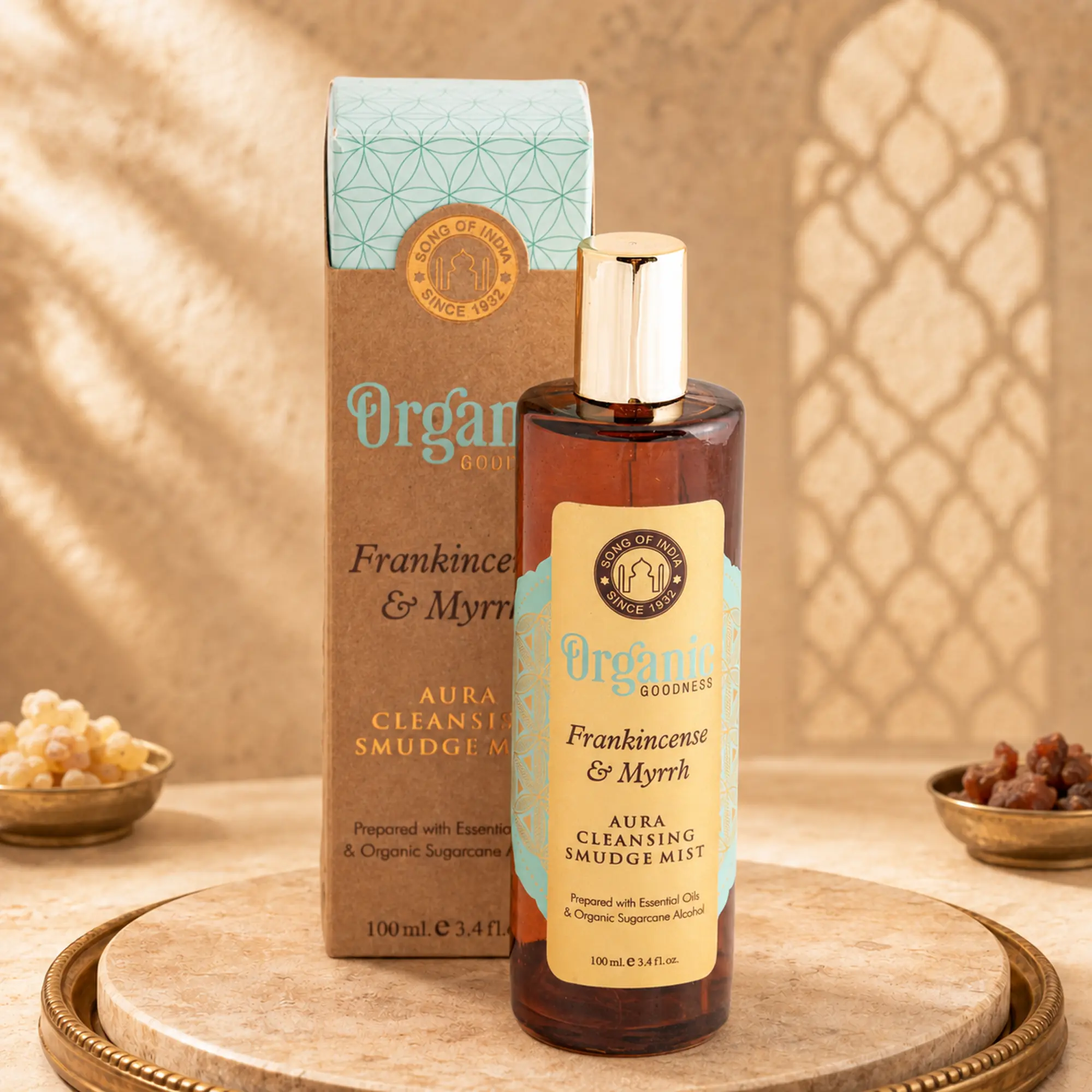 Song of India Frankincense & Myrrh Aura Cleansing Smudge Mist mit Weihrauch und Myrrhe