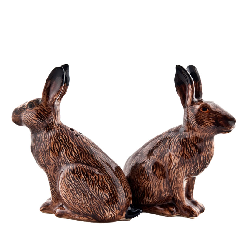 Hasen - die Salz und Pfeffer Streuer von Quail Ceramics