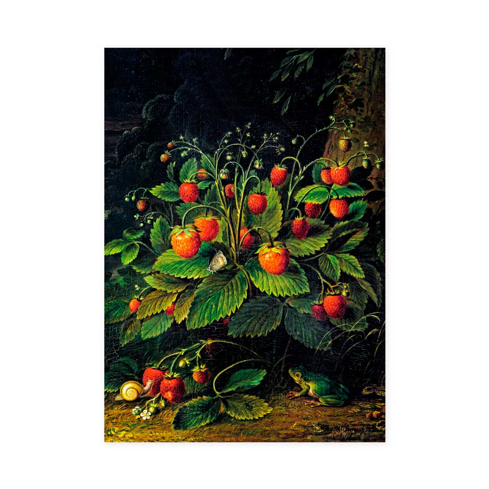 "Erdbeeren" - Geschirrtuch / Johann Adam Schlesinger