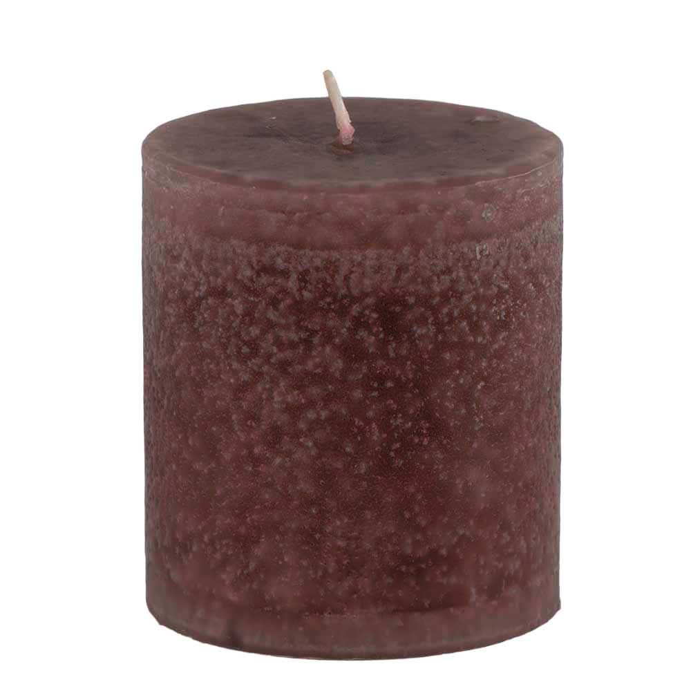 Schulthess Stumpenkerze ohne Duft - Farbe Marsalabraun