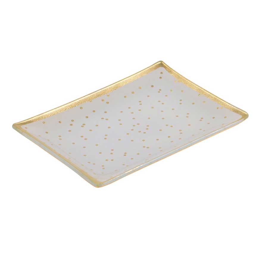 Love Plates - Glasteller "Golden Dots" von Gift Company