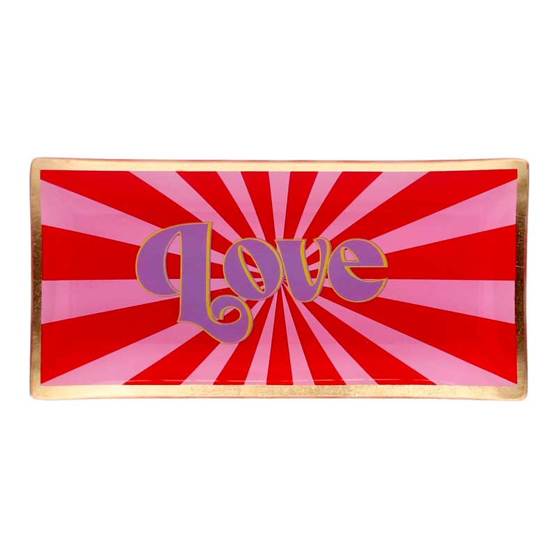 Love Plates - Glasteller "Love" von Gift Company