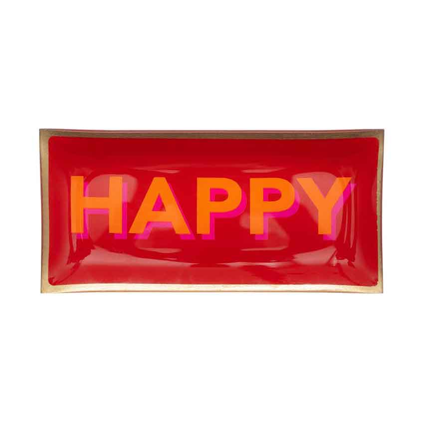 Love Plates - Glasteller "Happy" von Gift Company