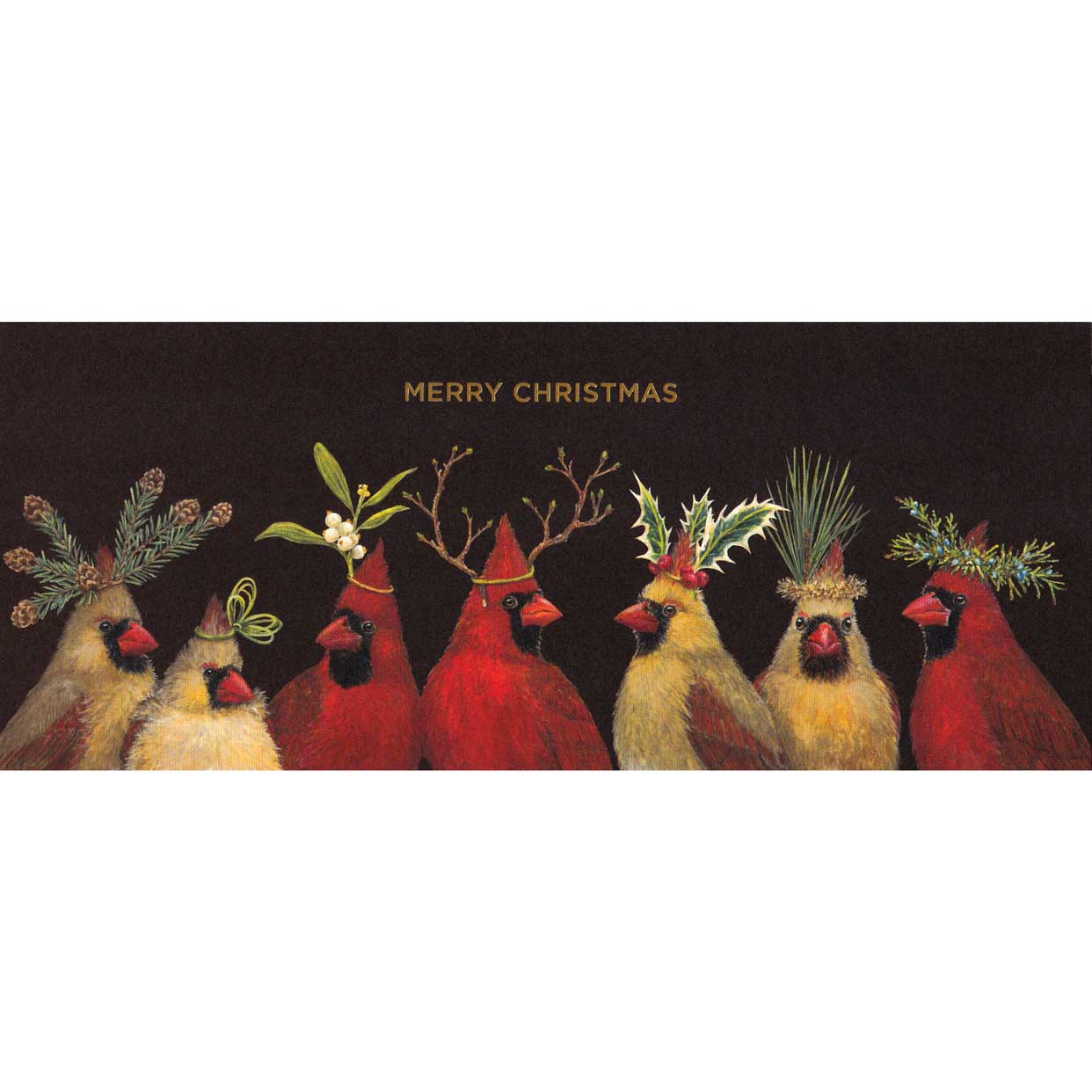 Weihnachts Grußkarte "CHRISTMAS CARDINALS" von Hester & Cook
