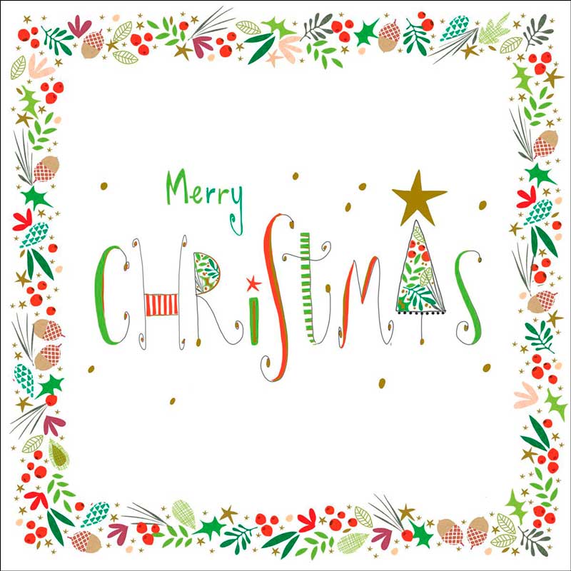 "Christmas Greetings", große Papierservietten von PPD